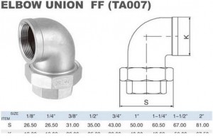 ELBOW UNION F/F