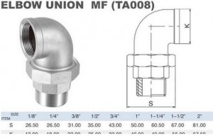 ELBOW UNION M/F