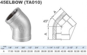 ELBOW 45 DEG